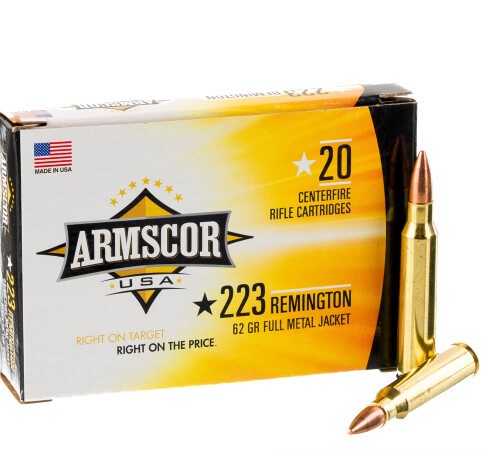 1000 Rounds of .223 Ammo by Armscor – 62gr FMJBT
