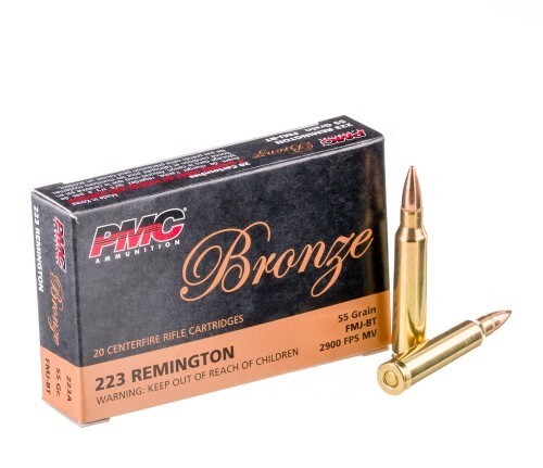 1000 Rounds of .223 Ammo by PMC – 55gr FMJBT
