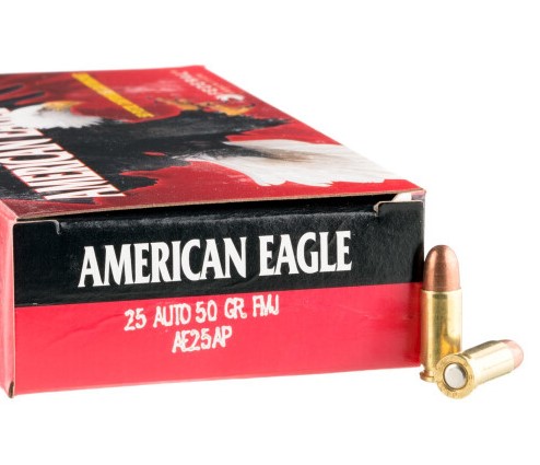 1000 Rounds of .25 ACP Ammo by Federal  Eagle – 50gr FMJ