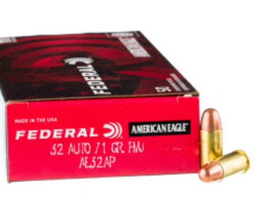 1000 Rounds of .32 ACP Ammo by Federal  Eagle – 71gr FMJ