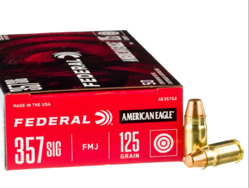 1000 Rounds of .357 SIG Ammo Federal – 125gr FMJ