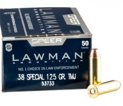 1000 Rounds of .38 Spl Ammo  Lawman – 125gr TMJ