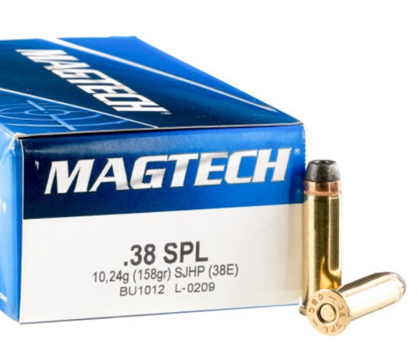 1000 Rounds of .38 Spl Ammo Magtech – 158gr SJHP