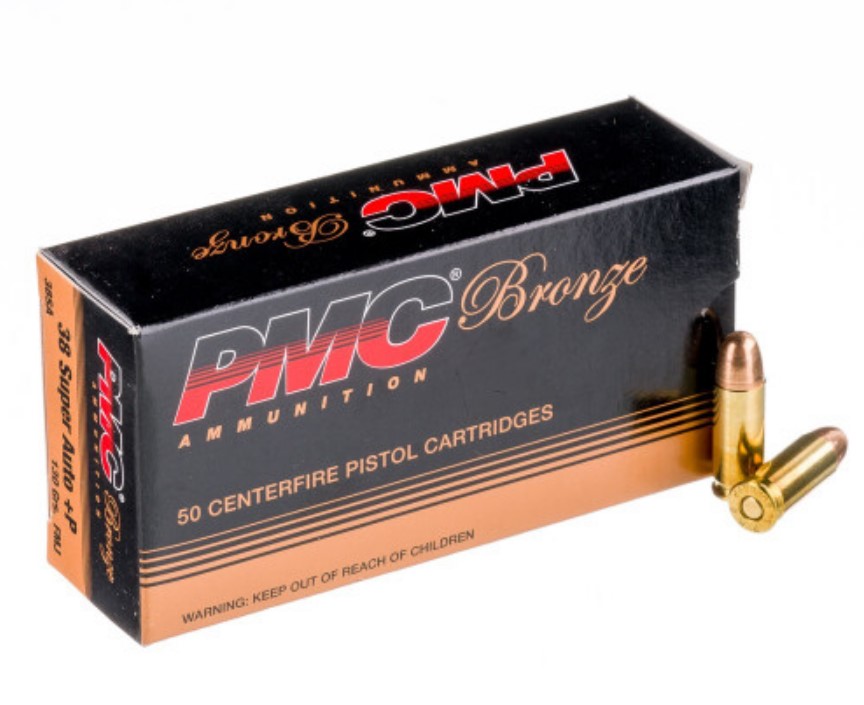 1000 Rounds of .38 Super +P Ammo Bronze – 130gr FMJ