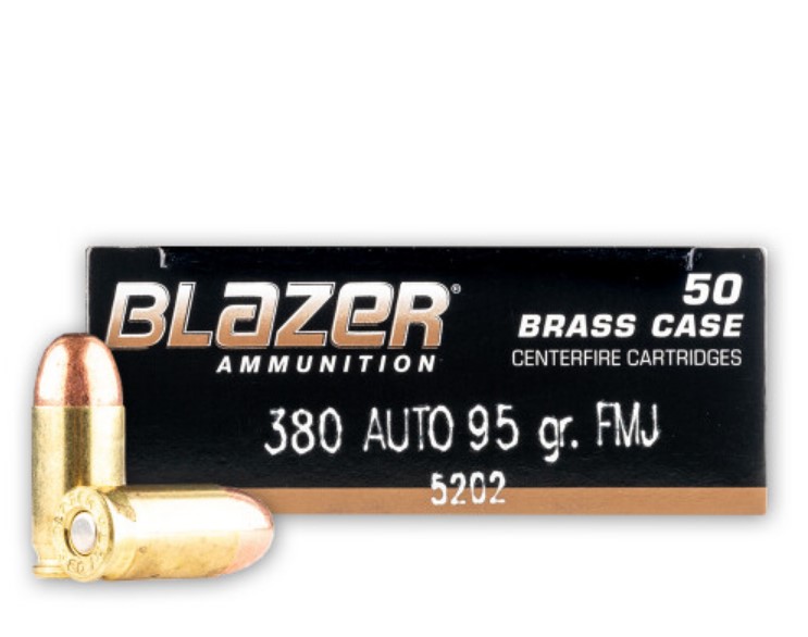 1000 Rounds of .380 ACP Ammo Blazer Brass – 95gr FMJ