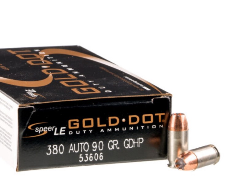 1000 Rounds of .380 ACP Speer LE – 90gr JHP