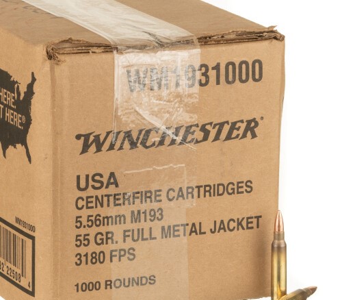 1000 Rounds of 5.56×45 Ammo by Winchester USA – 55gr FMJ