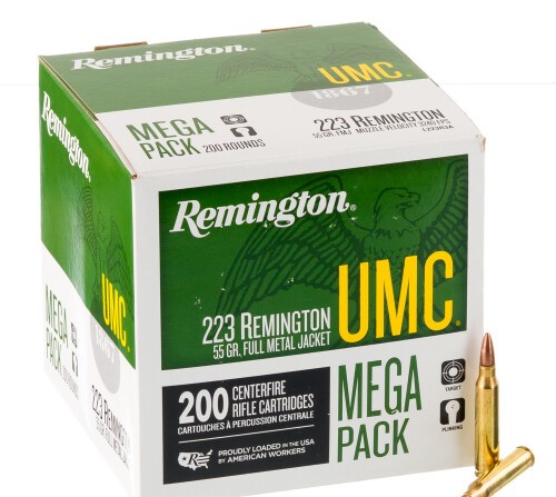 200 Round Mega Pack of .223 Ammo by Remington – 55gr MC