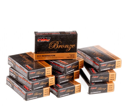 200 Rounds of .223 Ammo by PMC – 55gr FMJBT – Battle Pack