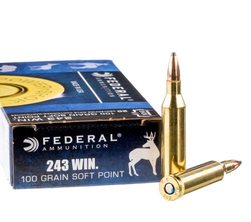 200 Rounds of .243 Win Ammo by Federal Power-Shok – 100gr SP