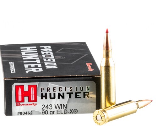 200 Rounds of .243 Win Ammo by Hornady Precision Hunter – 90gr ELD-X