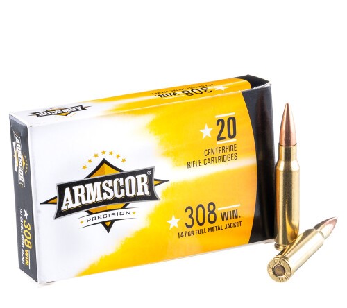 200 Rounds of .308 Win Ammo by Armscor – 147gr FMJ