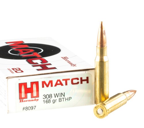 200 Rounds of .308 Win Ammo by Hornady Match – 168gr HPBT