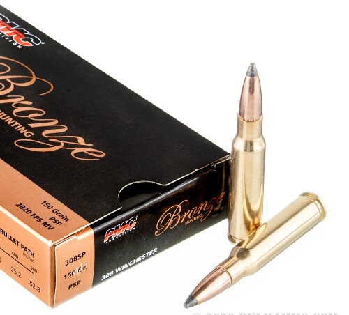 200 Rounds of .308 Win Ammo by PMC – 150gr PSP