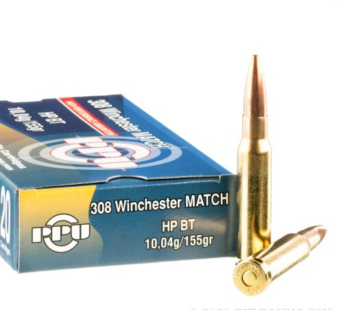 200 Rounds of .308 Win Ammo by Prvi Partizan Match – 155gr HPBT
