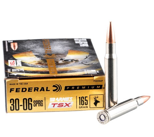 200 Rounds of 30-06 Springfield Ammo by Federal – 165gr TSX