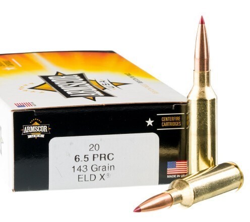 200 Rounds of 6.5 PRC Ammo by Armscor USA – 143gr ELD-X