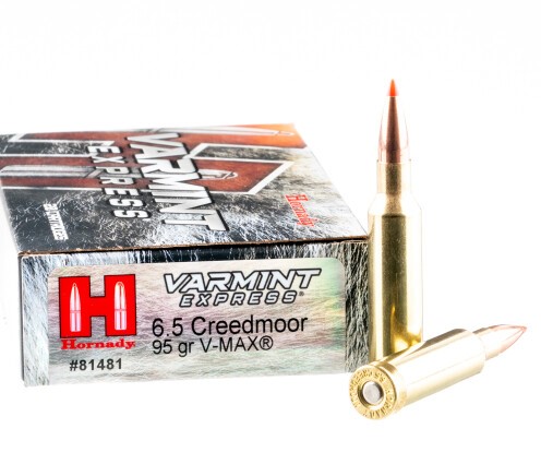 200 Rounds of 6.5mm Creedmoor Ammo by Hornady Varmint Express – 95gr V-MAX