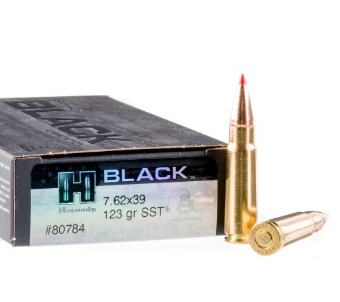 200 Rounds of 7.62x39mm Ammo by Hornady BLACK – 123gr SST
