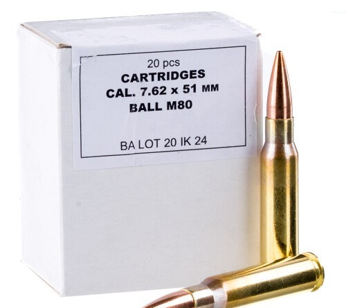 200 Rounds of 7.62×51 Ammo by Igman – 147gr FMJ M80