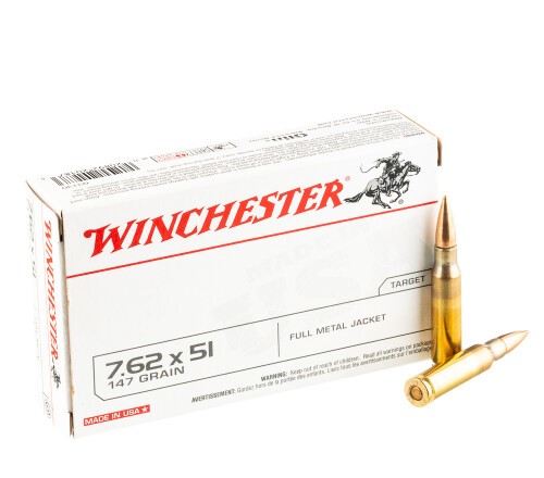 200 Rounds of 7.62x51mm Ammo by Winchester – 147gr FMJ