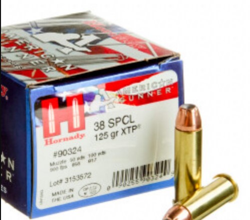 250 Rounds of .38 Spl Ammo by Hornady  Gunner – 125gr JHP