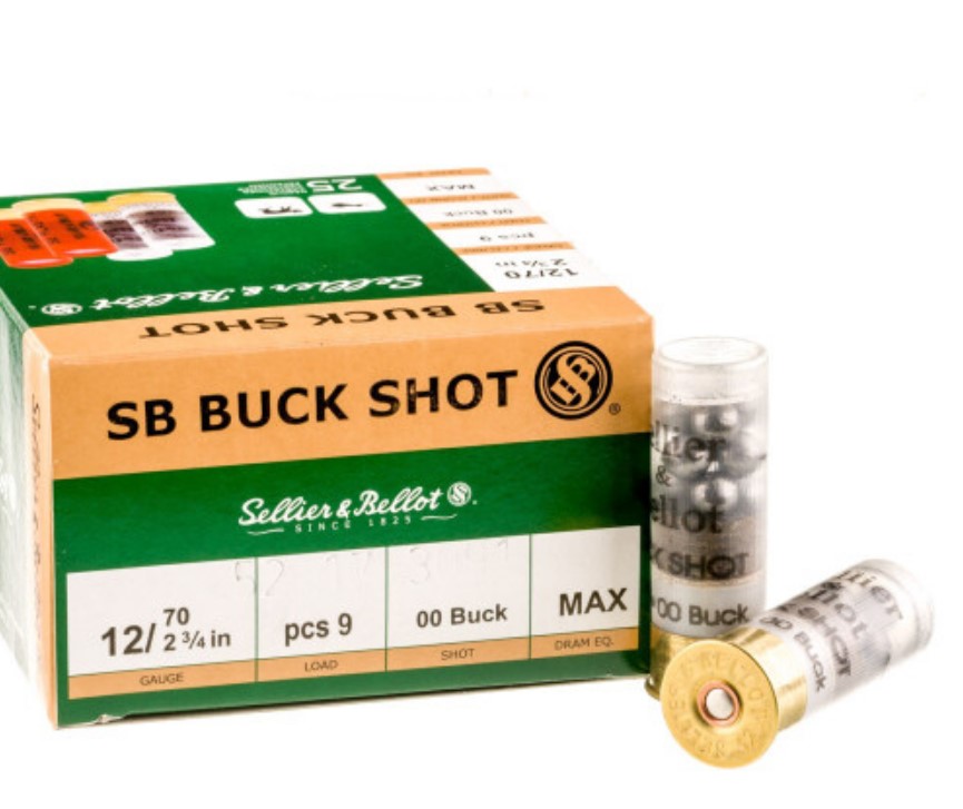 250 Rounds of 12ga 9P Ammo by Sellier & 00 Buck