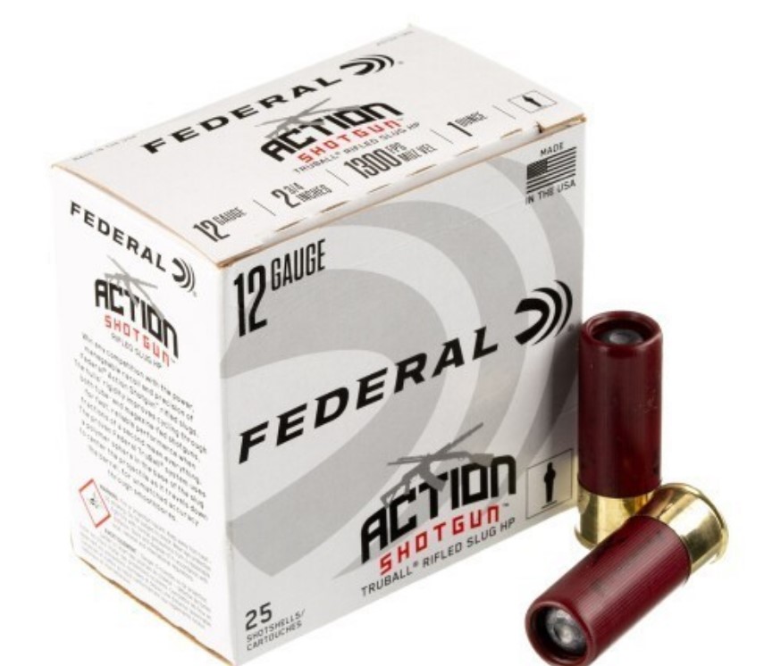 250 Rounds of 12ga Ammo by Federal Action rifled slug