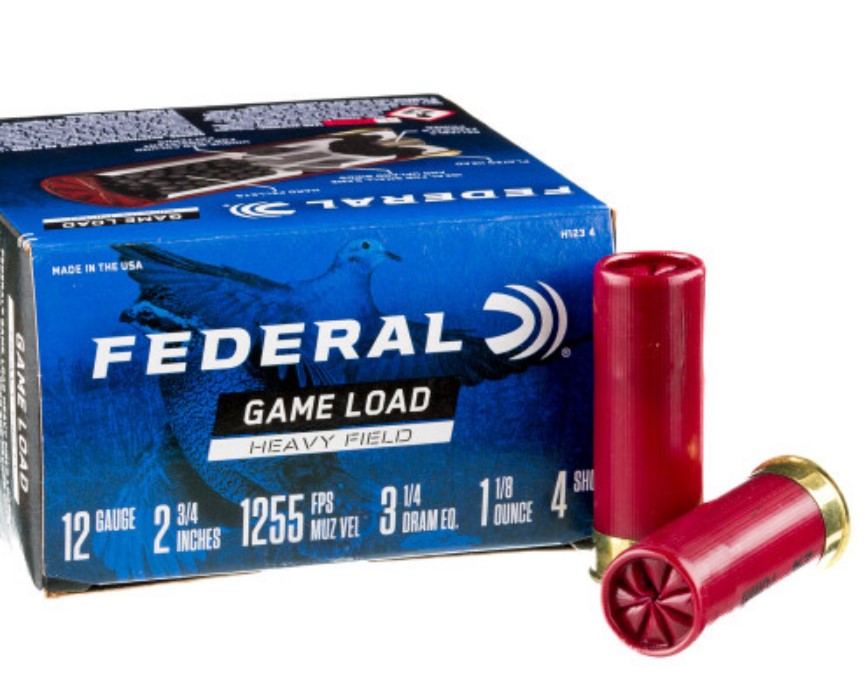 250 Rounds of 12ga Ammo by Federal Game-Shok 4 shot