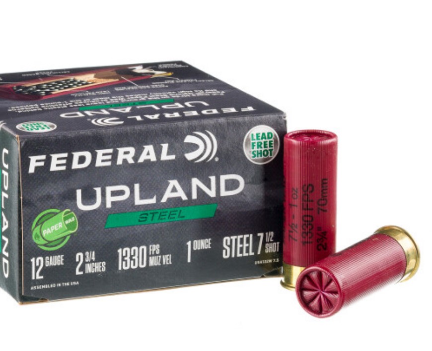 250 Rounds of 12ga Ammo by Federal Upland steel shot