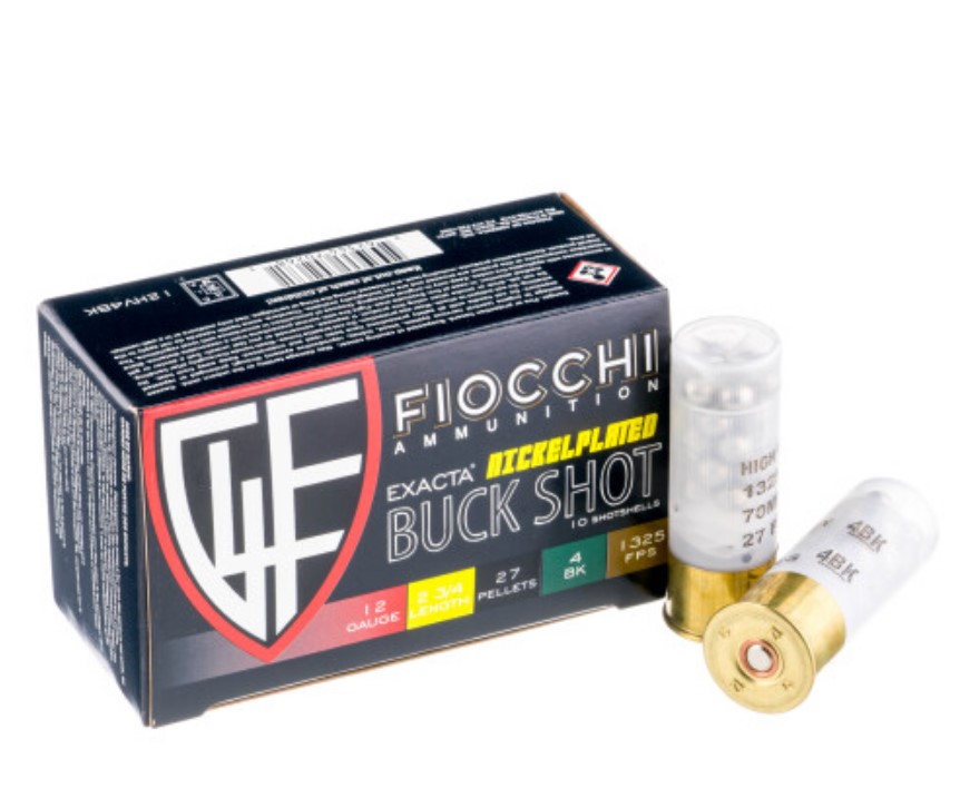 250 Rounds of 12ga Ammo by Fiocchi Pellet 4 Buck
