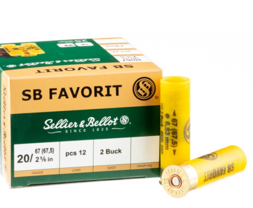 250 Rounds of 20 Gauge 2-5-8 Ammo by Sellier & Bellot 2 Buckshot