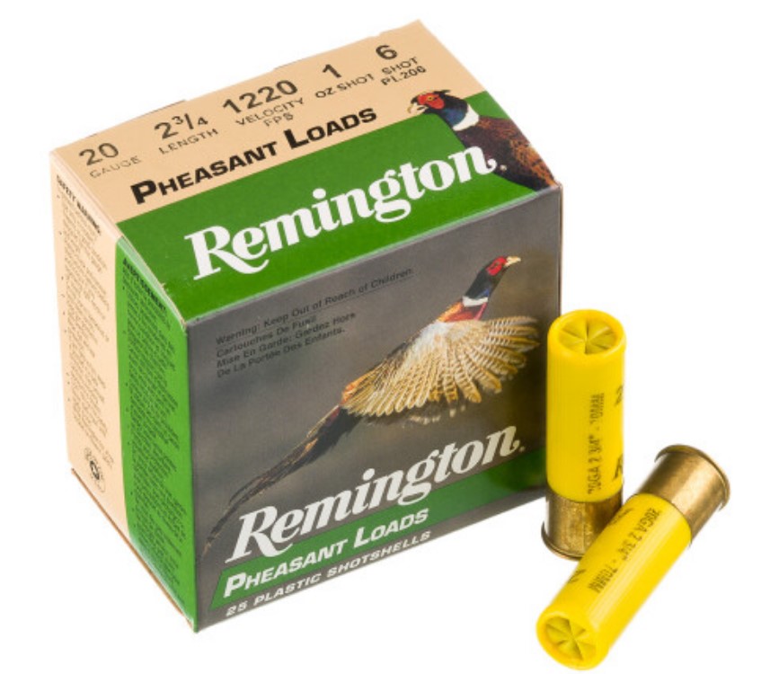 250 Rounds of 20ga Ammo by Remington Pheasant Loads 6 shot