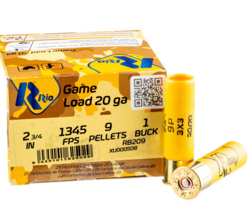 250 Rounds of 20ga Ammo by Rio 1 Buck
