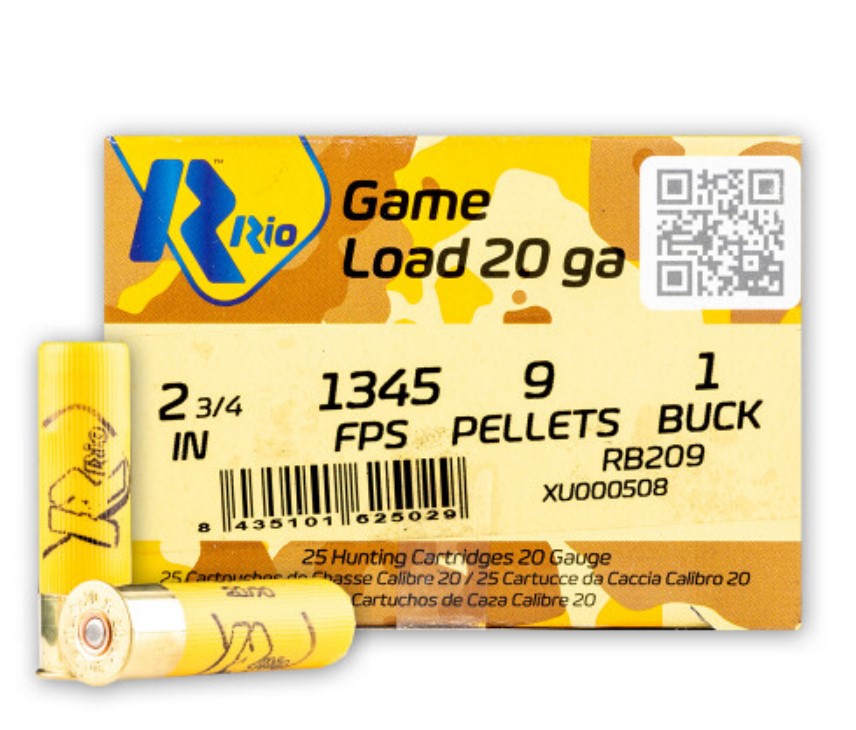 250 Rounds of 20ga Ammo by Rio 1 Buck