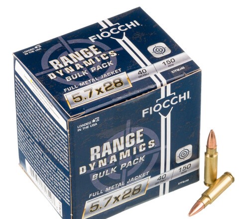 450 Rounds of 5.7x28mm Ammo by Fiocchi – 40gr FMJ