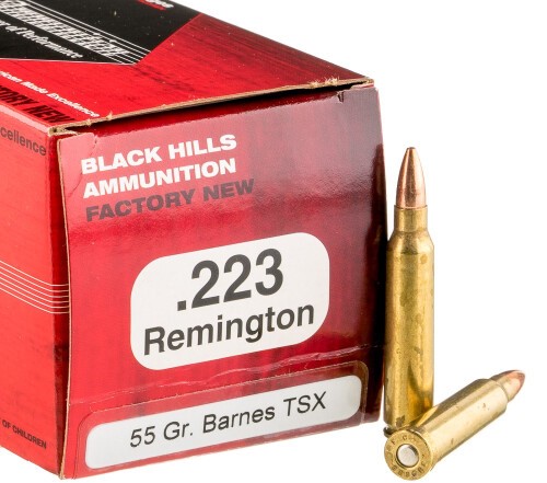 50 Rounds of .223 Ammo by Black Hills Ammunition – 55gr TSX