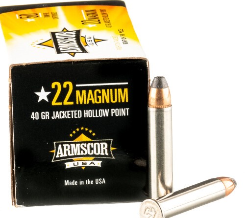 500 Rounds of .22 WMR Ammo by Armscor – 40gr JHP