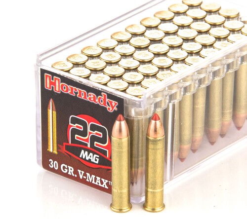 500 Rounds of .22 WMR Ammo by Hornady – 30gr V-Max