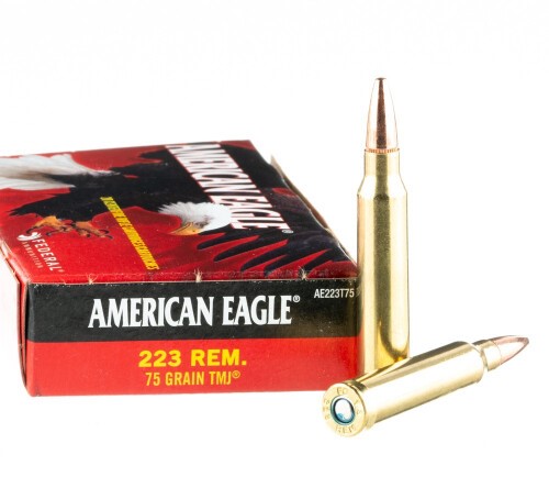500 Rounds of .223 Ammo by Federal American Eagle – 75gr TMJ