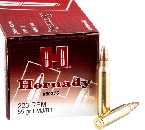 500 Rounds of .223 Ammo by Hornady – 55gr FMJBT