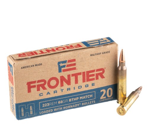 500 Rounds of .223 Ammo by Hornady Frontier – 68gr BTHP Match