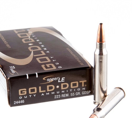 500 Rounds of .223 Ammo by Speer Gold Dot LE – 55gr SP