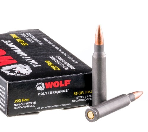 500 Rounds of .223 Ammo by Wolf – 55gr FMJ