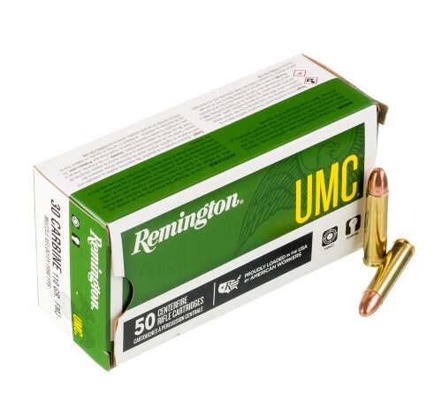 500 Rounds of .30 Carbine Ammo by Remington UMC – 110gr MC