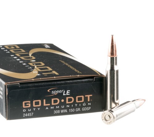 500 Rounds of .308 Win Ammo by Speer Gold Dot – 150gr SP
