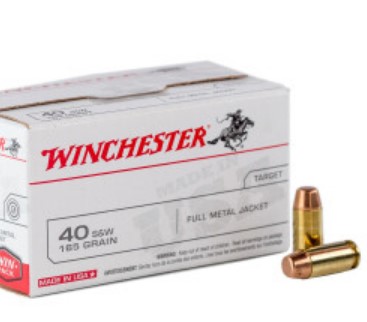 500 Rounds of .40 S&W Ammo Winchester – 165gr FMJ