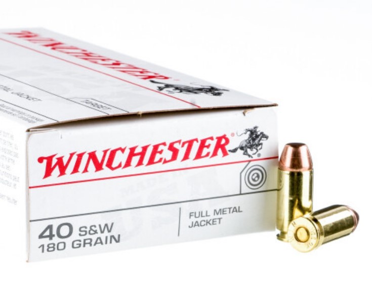 500 Rounds of .40 S&W Ammo Winchester – 180gr FMJ