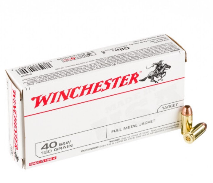 500 Rounds of .40 S&W Ammo Winchester – 180gr FMJ