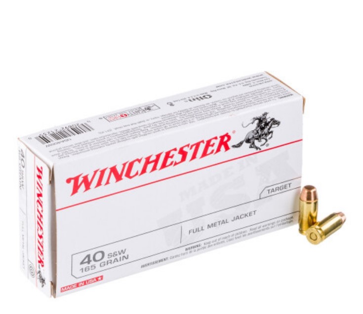 500 Rounds of .40 S&W Winchester – 165gr FMJ